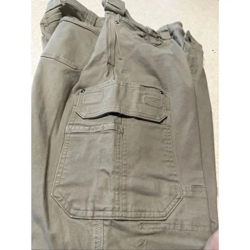Duluth Flex Fire Hose Ultimate Relaxed Fit Cargo Pants Sz 40/30 Khaki
